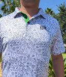 Golf Doodle Men's Polo by 1803 Sports
