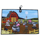 Back Nine Barnyard Golf Towel | 24” x 16” Microfiber Towel | Magnetic Clip & Carabiner | Premium Golf Accessory