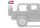 1st Confederate 7 Star 12"x18" Forever Wave Flag for Jeep Wrangler JKU 4-Door 2007-2018