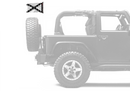 Confederate Subdued 12"x18" Forever Wave Flag for Jeep Wrangler JKU 4-Door 2007-2018