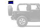 Thin Blue Line 12"x18" Forever Wave Flag for Jeep Wrangler LJ 2003-2006