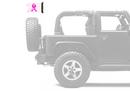 Pink Ribbon 12"x18" Forever Wave Flag for Jeep Wrangler JKU 4-Door 2007-2018