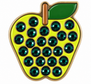 Green Apple Ball Marker & Hat Clip with Crystals by ReadyGOLF