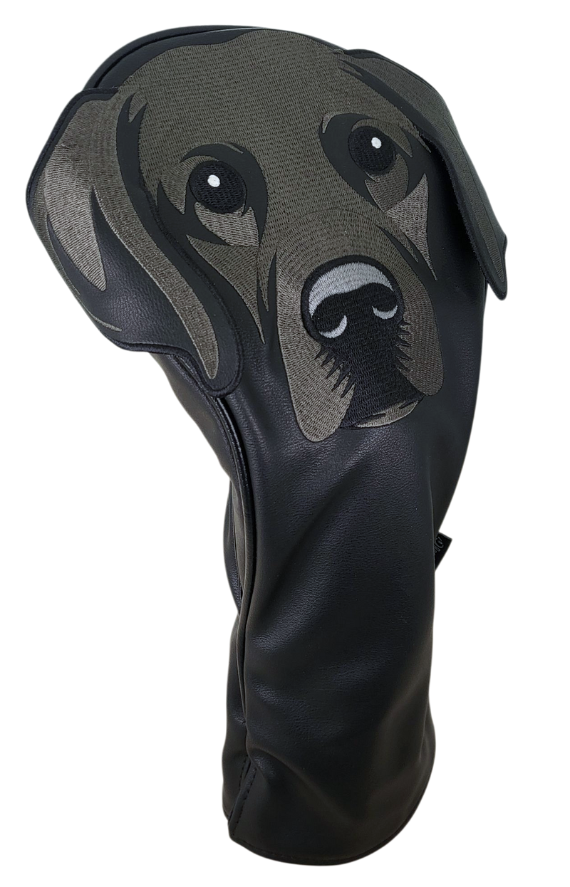 Black Labrador Embroidered Classic Driver Headcover by ReadyGOLF