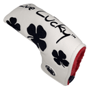 Black Clover Live Lucky Blade Putter Cover - Live Lucky White and Red Golf
