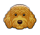 Golden Labradoodle Golf Ball Marker with Hat Clip