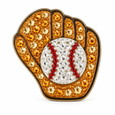 Bonjoc: Ball Marker & Hat Clip - Seema Sparkle Line - Baseball Glove