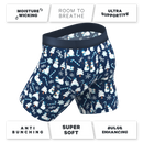 The Big Blizzard | Naughty Snowmen Long Leg Ball Hammock® Pouch Underwear With Fly
