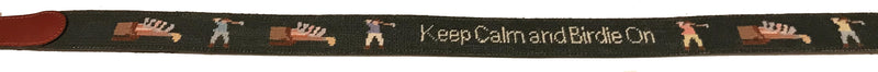 Golf Birdie On Needlepoint Belt by Charleston Belt (Final Sale)