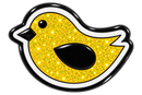 Birdie Hunting Yellow Glitter Ball Marker & Hat Clip by ReadyGOLF