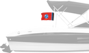 State Flag Tennessee 12"x18" Forever Wave Flag for Boats