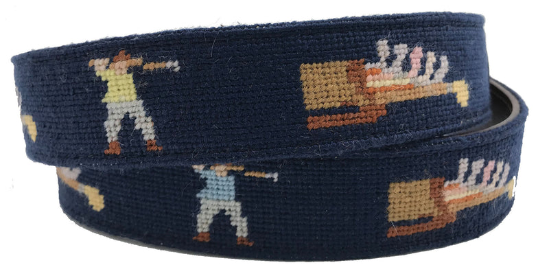 Golf: Beware of the Bogey Man Hand-stitched Needlepoint Belt by Charleston Belt