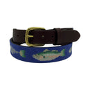 Bonefish Fishing Needlepoint Belt by Charleston Belt