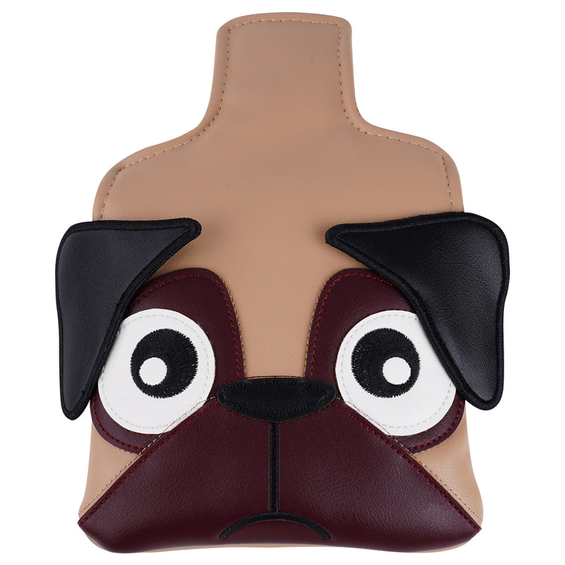 Brown Pug Square Mallet Putter Cover