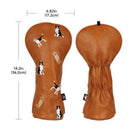 Cute Dogs Driver Headcover on Brown