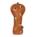 Cute Dogs Driver Headcover on Brown