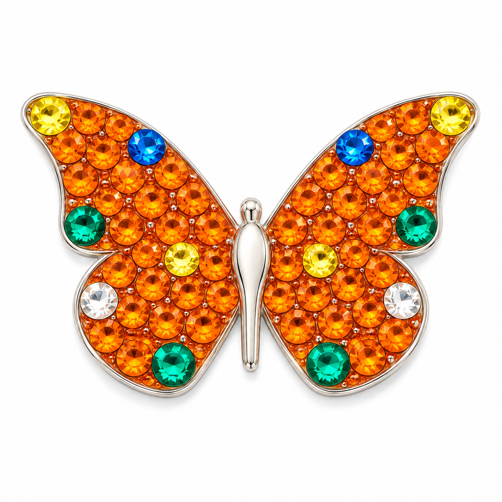Bonjoc: Butterfly Ball Marker & Hat Clip - Orange