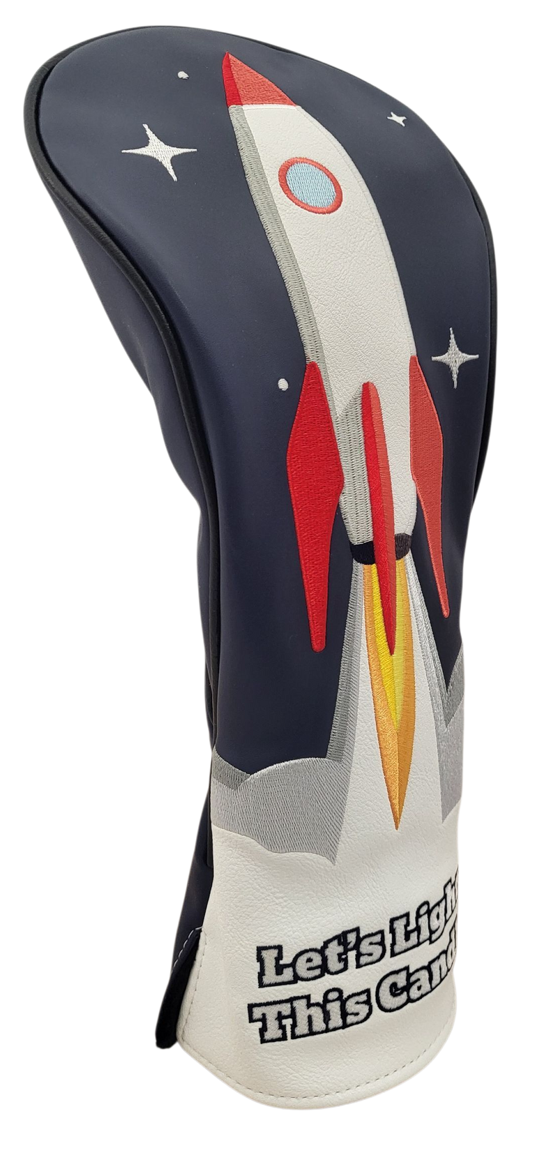 Let's Light This Candle (Rocket) Embroidered Driver Headcover by ReadyGOLF