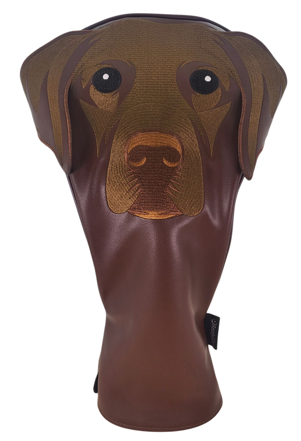 Chocolate Labrador Embroidered Classic Driver Headcover by ReadyGOLF
