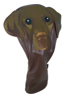 Chocolate Labrador Embroidered Classic Driver Headcover by ReadyGOLF