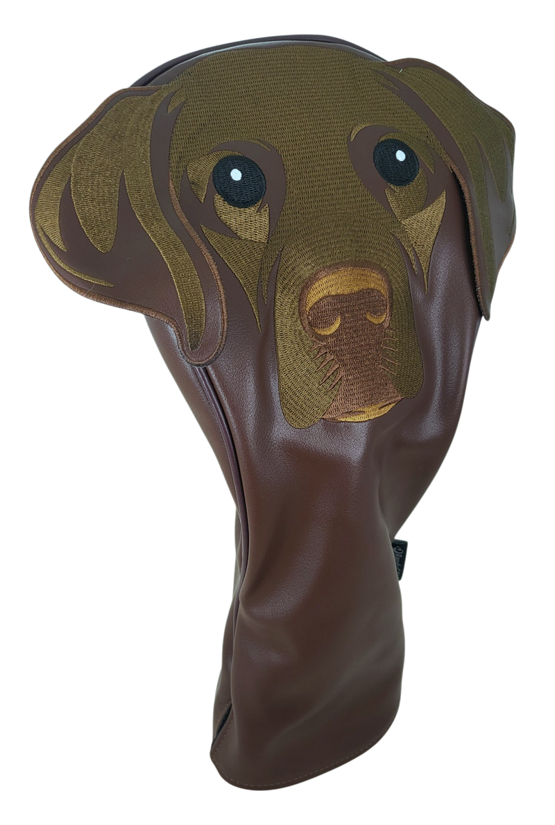 Chocolate Labrador Embroidered Classic Driver Headcover by ReadyGOLF