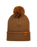 CPP1 HAAKWEAR PomPom Beanie - Made in USA - Camel Brown