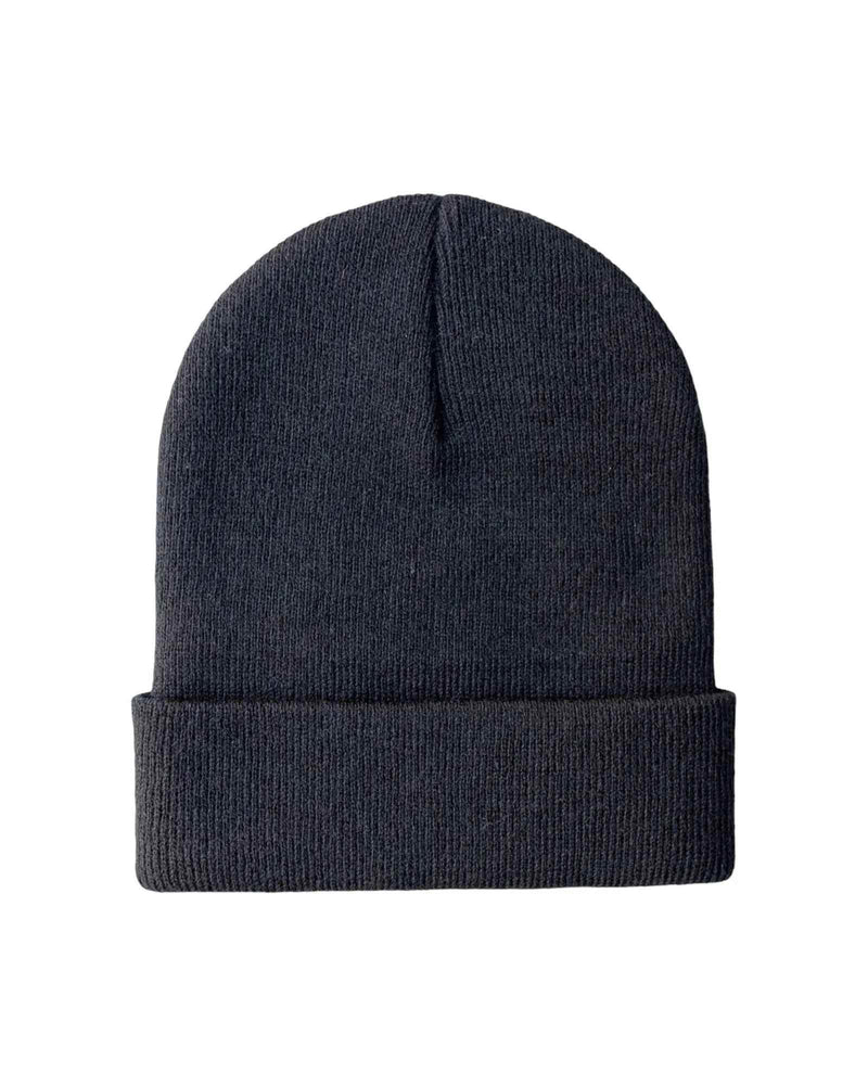 CS100 HAAKWEAR Traditional Silent Cuffed Beanie, Charcoal Black