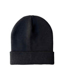 CS101 HAAKWEAR Traditional Silent Cuffed Beanie, Midnight Black