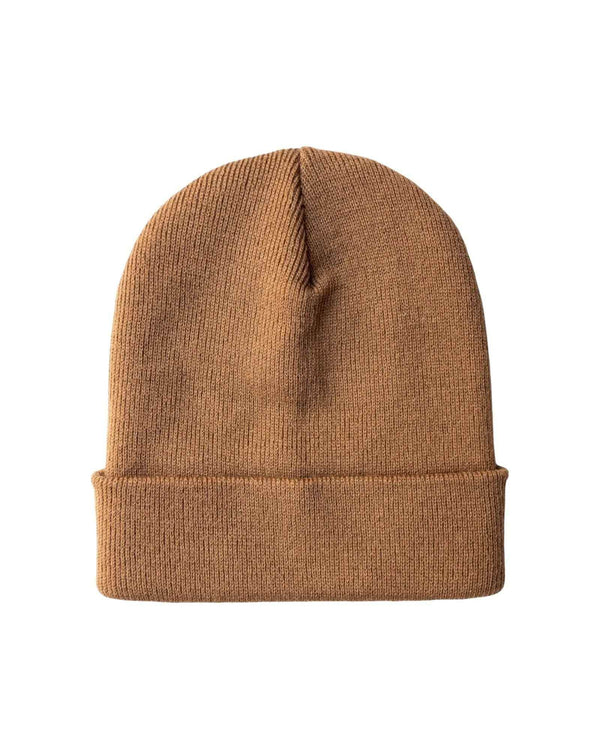 CS104 HAAKWEAR Traditional Silent Cuffed Beanie, Camel Brown