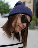 CS106 HAAKWEAR Traditional Silent Cuffed Beanie, Denim Blue