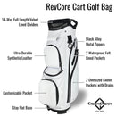 RevCore Lux Golf Cart Bag | 14 Way Velvet Lined Dividers