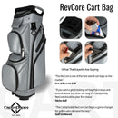 RevCore Lux Golf Cart Bag | 14 Way Velvet Lined Dividers