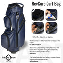 RevCore Lux Golf Cart Bag | 14 Way Velvet Lined Dividers