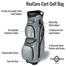 RevCore Lux Golf Cart Bag | 14 Way Velvet Lined Dividers