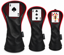 Casino Playing Cards Embroidered Set by ReadyGOLF - Driver, Fairway, Hybrid
