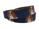 Cavalier King Charles / Cavapoo Hand-stitched Needlepoint Belt by Charleston Belt