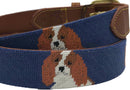 Cavalier King Charles / Cavapoo Hand-stitched Needlepoint Belt by Charleston Belt