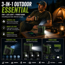 LITEGUEST Tactical Waist Clip Fan | 10,000mAh Portable Cooling Fan