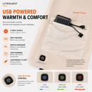 LITEGUEST USB Heated Neck Warmer for Hiking, Skiing & Winter Travel