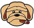 Cigar Smoking Dog Crystal Ball Marker & Hat Clip by ReadyGOLF