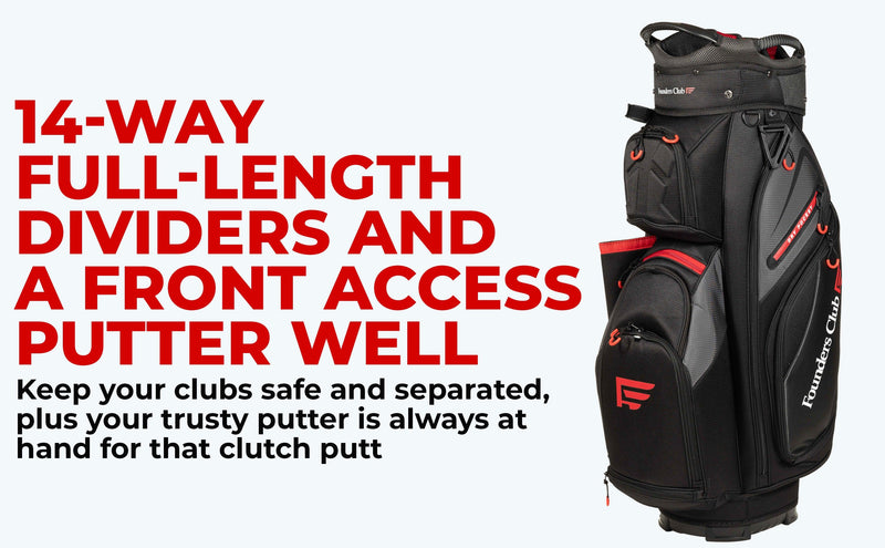 Founders Club Colorado 14 Way Full Length Divider Golf Cart Bag