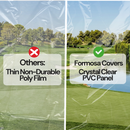 4 Seater Golf Cart Enclosure for 80 Inch Long Roof – Grey Rain and Winter Driving Cover