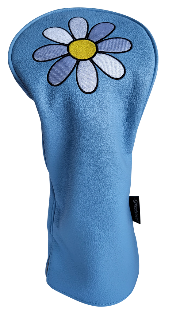 White Daisy Driver Headcover by ReadyGolf (Blue)