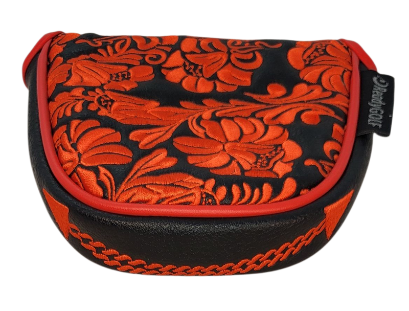Desert Rose Embroidered Putter Cover by ReadyGOLF  -  Mallet