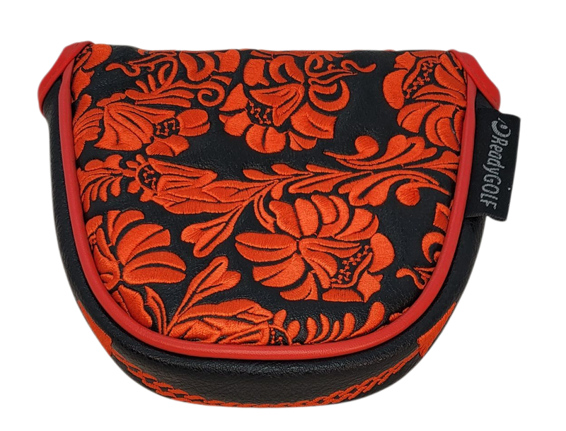 Desert Rose Embroidered Putter Cover by ReadyGOLF  -  Mallet