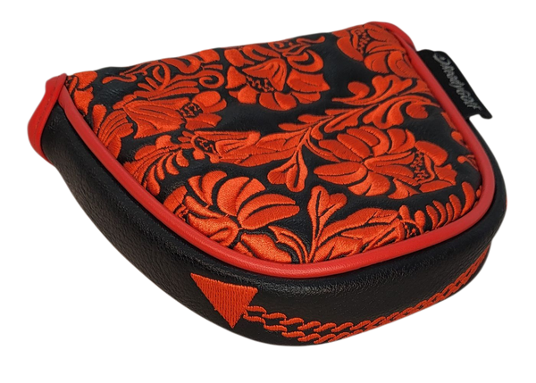 Desert Rose Embroidered Putter Cover by ReadyGOLF  -  Mallet