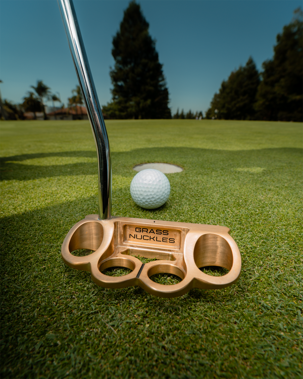 Grass Nuckles Mallet Putter with Head Cover