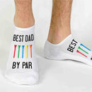 Best Dad by Par Golf Socks – Funny No-Show Socks for Dad