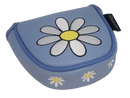 White Daisy Embroidered Mallet Putter Cover by ReadyGOLF
