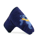 Grateful Dead Blade Putter Cover - Navy with Indigo Leather